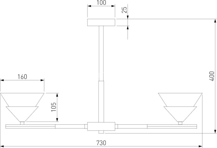 Потолочная люстра Eurosvet 70138/6 хром