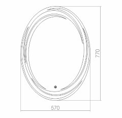 Зеркало AZARIO Нормандия 570х770 LED-подсветка с диммером, сенсорный выключатель (ФР-00000936)