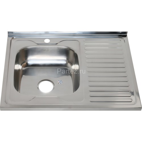 Мойка 8060 L MELANA 0,6/160 накладная прямоугольная с сифоном (016 t L *10)