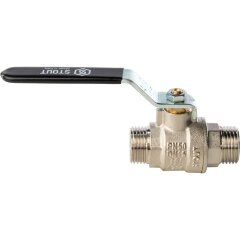 Кран шаровой полнопроходной НР/НР рычаг 1/2" Stout