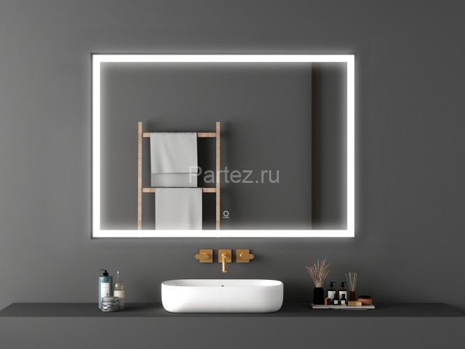 Зеркало AZARIO Fantasy 1000х700 с подсеткой, подогревом, сенсорный выключатель с функцией диммера, в