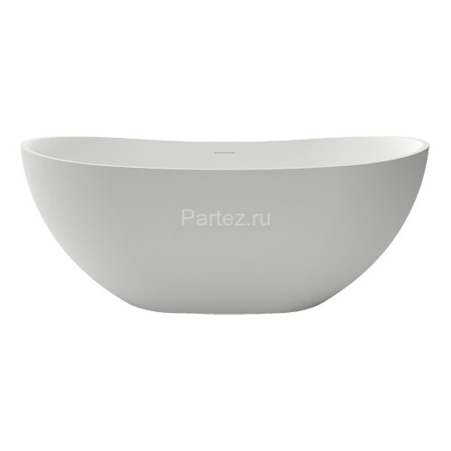Ванна из искусственного камня Azario JENNER 1800x850x640 свободностоящая белая матовая, с белым мато