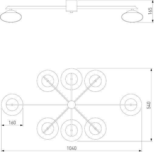 Потолочная люстра Eurosvet 70220/8 латунь