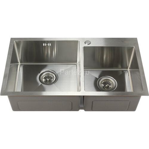 Мойка 7843 MELANA ProfLine 3,0/220 САТИН 2-я чаша, врезная прямоугольная S7843H