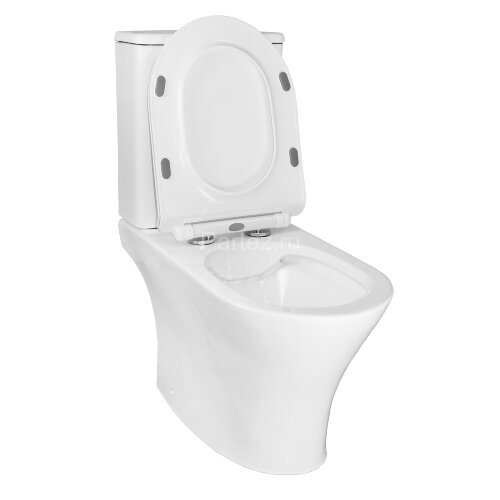 Унитаз-компакт Azario Verde 650х380х790 напольный, безободковый, с быстросъемным сиденьем микролифт