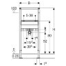 Инсталляция Geberit Duofix для раковины, 112 см, вертикальный смеситель (111.434.00.1)