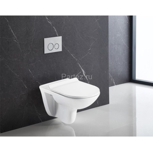 Сет LORANTO Инсталляция + Azario Pavia (круглый) подвесной безободковый унитаз с сиденьем микролифт