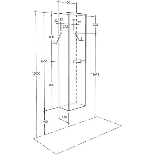 Пенал подвесной AQUATON Оливия 40 подвесной Грей/Дуб Ойстер (1A254603OLUG0)