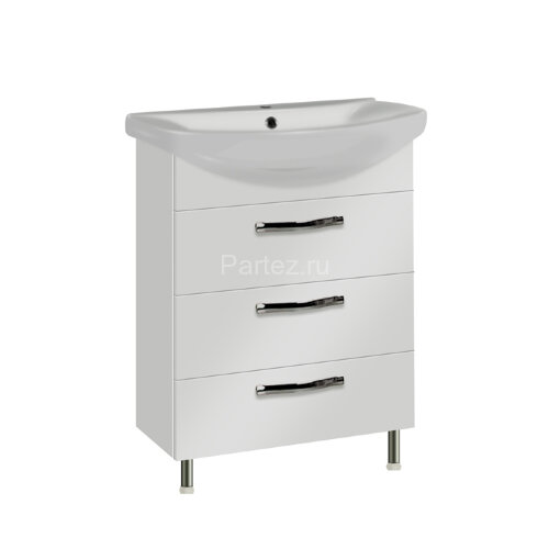 Тумба под раковину AQUATON Ария 65 Н белая (1A123401AA010)