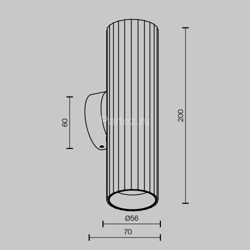 Настенный светильник Maytoni C106WL-02-GU10-B