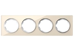 Рамка 4-м Garda горизонт. стеклянная беж. 2E52401301 OneKeyElectro 2234932