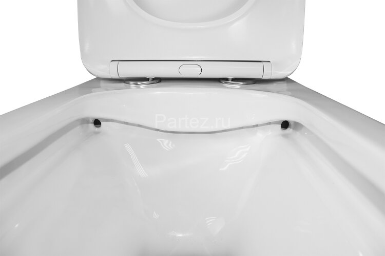 Унитаз-компакт Azario Ferra 365х650х785 напольный, безободковый, с быстросъемным сиденьем микролифт 