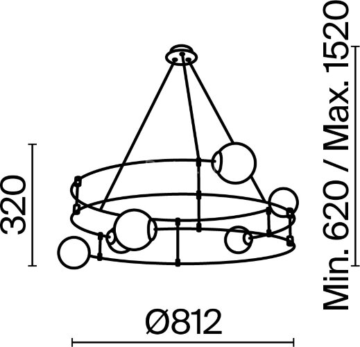 Подвесная люстра Maytoni MOD317PL-06B