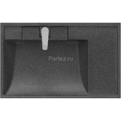 Раковина Aquaton Рейн 80 L на стиральную машину, графит (1A72113KRW210)