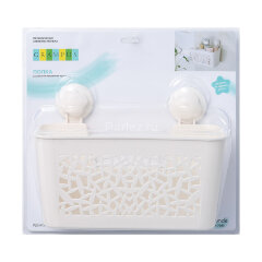 Полочка прямоугольная Fixsen Grampus одноэтажная, пластик, белая (GR-7085)