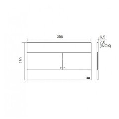 Кнопка смыва Oli SLIM механическая, двойная, хром матовый (CG23000010197/CG23000018039)