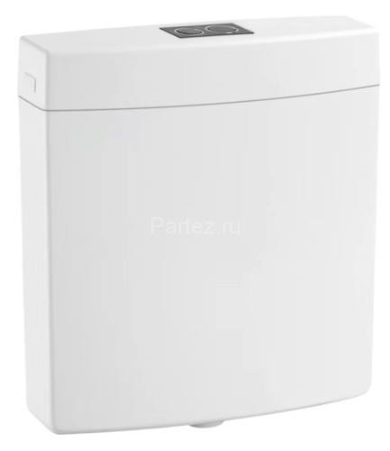 Бачок пластиковый AZARIO 385x120x420 с соединительной трубой, белый (AZ-210)