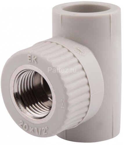 Тройник комбинированный PPR-ВР D25х3/4" Ekoplastik