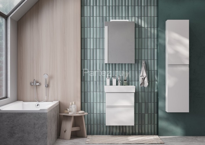 Тумба под раковину Roca Oleta 60 подвесная, 2 ящика, белый глянец (A857638806)