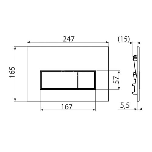 Кнопка смыва Alcadrain, xром глянец (M571)