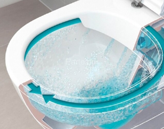 Унитаз подвесной Villeroy&Boch O.NOVO, безободковый с сиденьем микролифт (5660HR01)