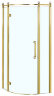 Душевое ограждение Azario ONTARIO 900х900х2000 L без поддона, прозрачное стекло 8 мм, цвет профиля золото (AZ-NBB2231-L 900 GOLD)