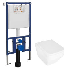 Сет LORANTO Инсталляция + подвесной унитаз Azario MONEO безободковый, слив &quot;Торнадо&quot;, в комплекте с 