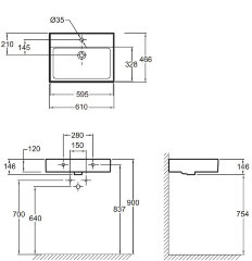 Раковина Jacob Delafon Vivienne 60 белая (EXBH112-00)