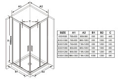 Душевая дверь Ravak раздвижная 120х195, толщина полотна 6мм универсальная, цвет профиля хром