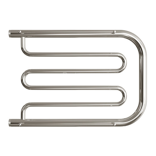 Полотенцесушитель водяной ДВИН D 50/70 c полкой, 1"-1/2" К0, полированный (4627085927730)