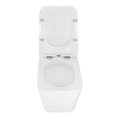 Унитаз импульсный Azario 360х590х380 подвесной, квадратный, быстросъемное сиденье микролифт, монтажн