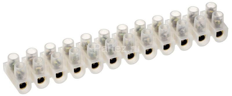 Колодка клеммная ЗВИ-20 4-10кв.мм 12 пар ПВХ полиэтилен IEK UZV3-020-06