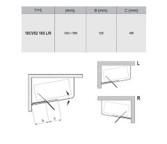 Шторка для ванны распашная Ravak 100х150 цвет профиля белый (7QLA0103Z1)
