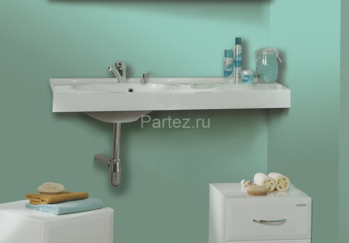 Раковина - столешница AQUATON Отель 1000, белая (1A70073NOT01L)