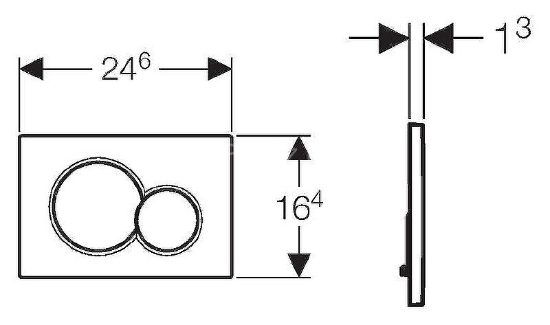 КЛАВИША СМЫВА GEBERIT SIGMA 01, МАТОВЫЙ ХРОМ (115.770.JQ.5)