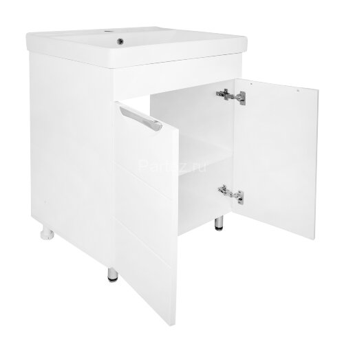 Комплект тумба Стиль- 60 "Соло" 600х470х890 напольная, фрезерованнй фасад, с раковиной Tempo 60 (CS0