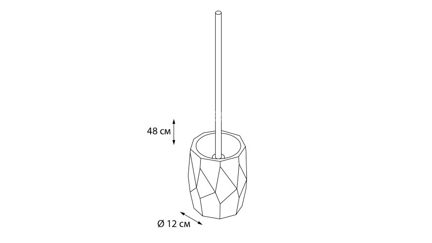 Ёрш для унитаза Fixsen Flat, белый (FX-2905)