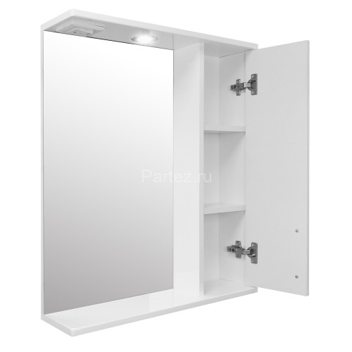 Зеркало-шкаф Loranto Karina 60 600х745х170 подвесной, с подсветкой, правосторонний, белый (CS0008650