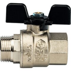 Кран шаровой полнопроходной ВР/НР бабочка 3/4" Stout