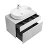 Тумба под раковину AQUATON Марбл 80 800х460х530 подвесная, Слэйт/Белый матовый (1A276201MH4C0)