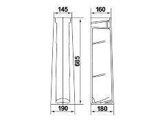 Пьедестал для умывальника КЕРАМИН Элит-N белый