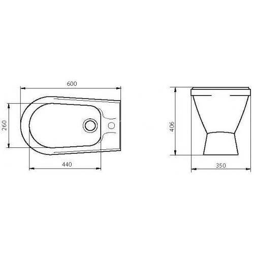 Биде напольное Sanita Самарское (SMRSABI01)