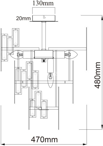 Потолочная люстра MW-Light 121010505