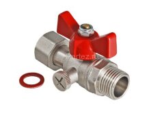 Кран шаровой для подключения манометра 1/2"х1/4" н-в баб. VALTEC