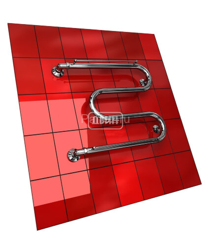 Полотенцесушитель водяной ДВИН M М-образный 60/60 c полкой, полированный (4627085940791)