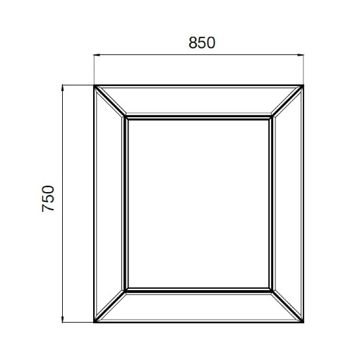 Z_AMERICA EVOLUTION L Зеркало 850х750 мм
