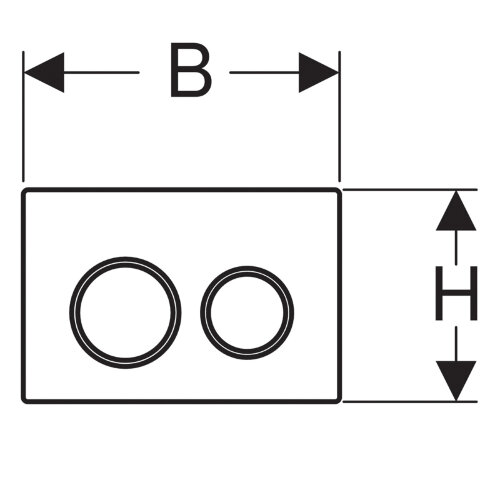 Кнопка смыва Geberit Geberit Omega 20, двойной смыв, хром матовый (115.085.KH.1)