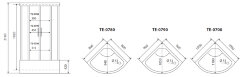 Timo eco TE-0790 Р душевая кабина (90*90*218), шт