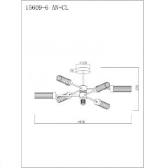 Потолочная люстра iLamp 15609-6 AN+CL