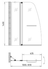 Шторка на ванну Gemy New Rockcoco S03201